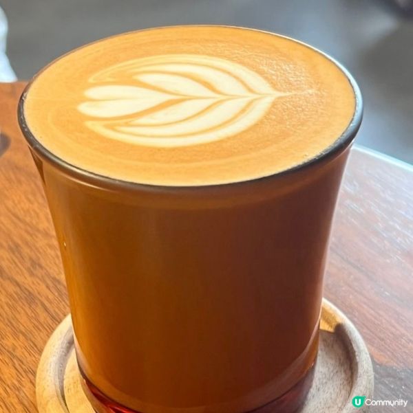 焦糖味手工拉花咖啡