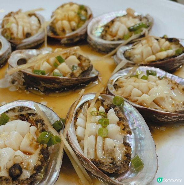 清蒸鮑魚，大大隻啖啖肉啖·鮑魚爽口彈牙鮮嫩多汁，見到流口水