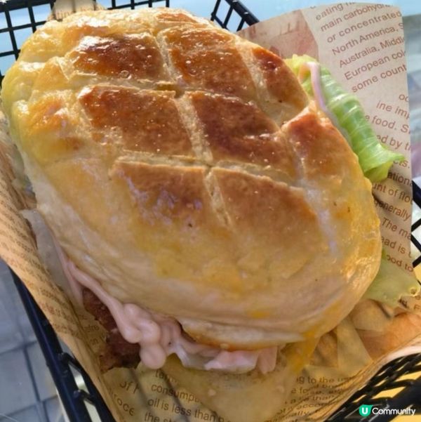 菠蘿皮芝士豬扒包