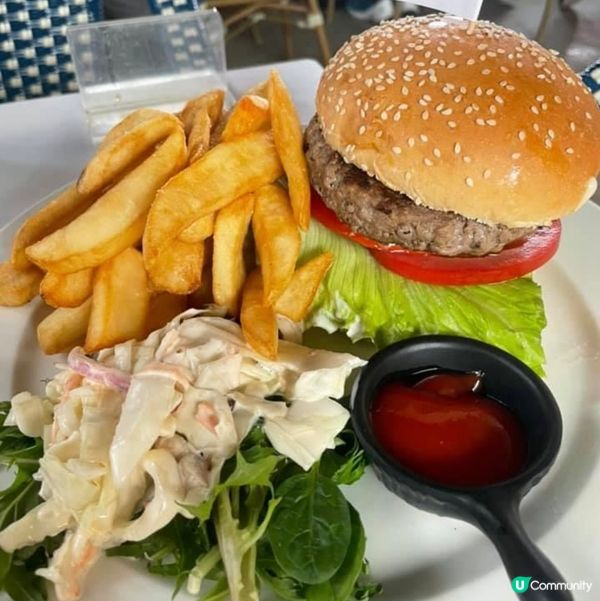 豐富的漢堡包餐