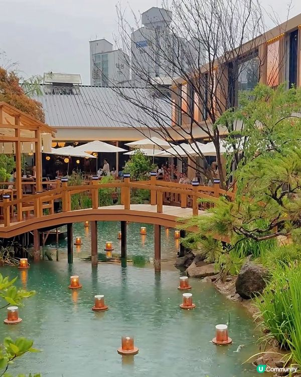 氛圍感🈵🈵水塘庭院餐廳集合空間!