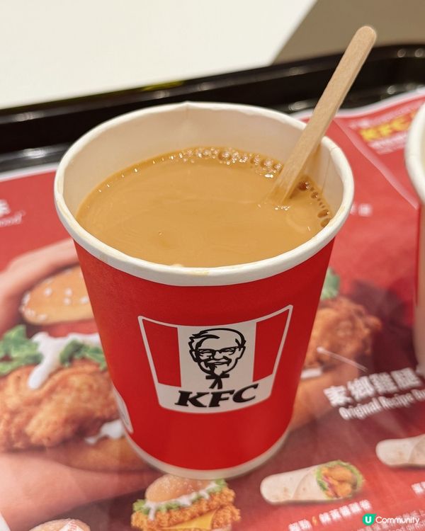 KFC「朝食 肯美味」雞白湯扭扭粉🍜🤤 暖笠笠！