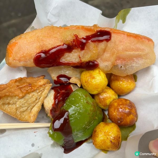 街頭小食煎釀三寶·煎釀紅腸·煎釀豆腐·釀三色椒