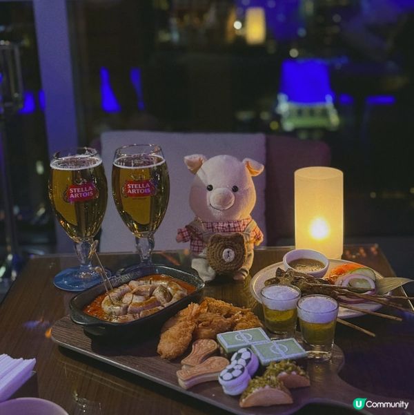 香港隱藏版高空酒吧找到了!望住夜景食世界盃小食套餐✨