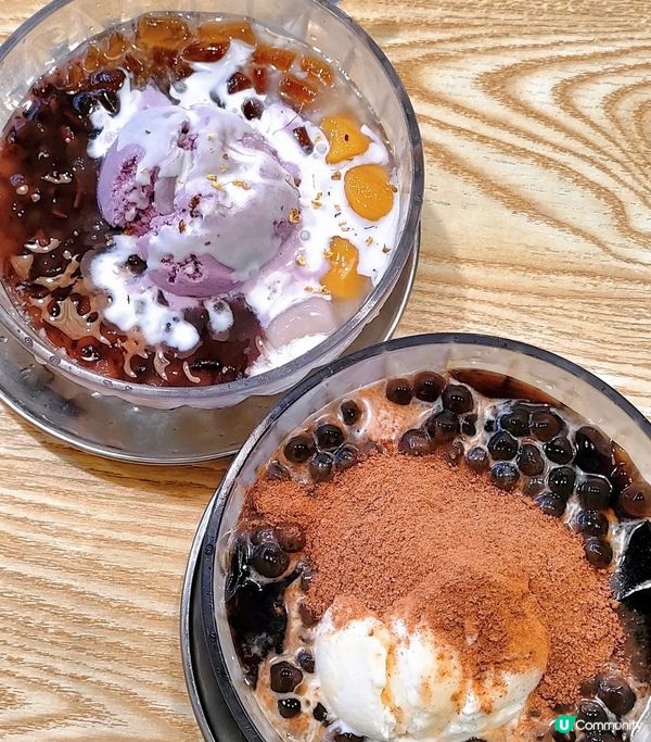 豆腐花＋紫薯冰糕＋芋圓＋水晶球＋紫