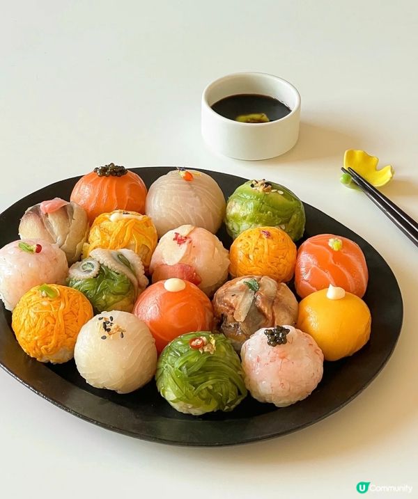 做了心心念念的手鞠壽司~