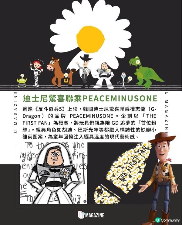 G-Dragon品牌X《Toy Story》推出聯名系列！超過70款周邊！7月1日率先登陸首爾