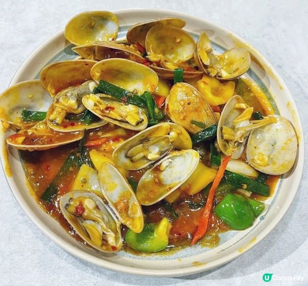 泰式辣椒膏炒花甲🤤炒得好惹味，花甲肉好大隻食落爽口彈牙新鮮！...