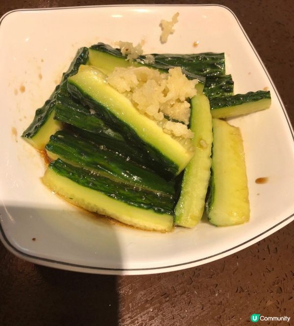 涼拌青瓜-蒜頭味香濃，青瓜爽口，是一道很好的開胃菜👍