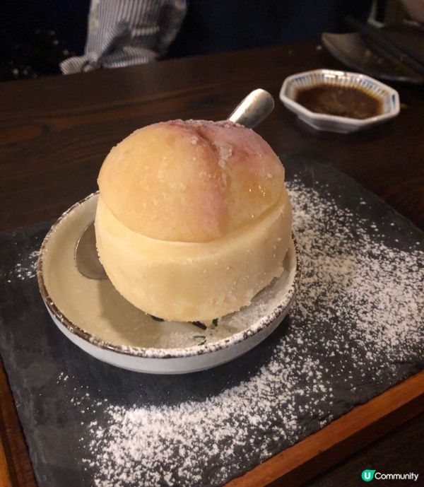 鮮果雪芭，賣相不錯👍有陣陣蜜桃味，清香無比，美味😋