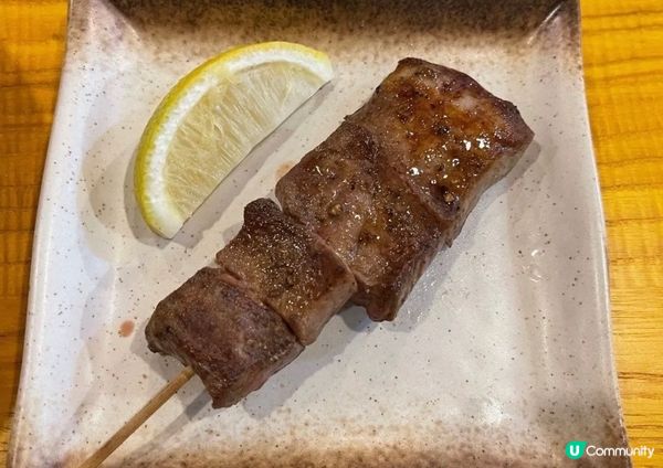 日式串燒鹽燒牛舌芯，牛味濃郁囗感爽脆多汁！