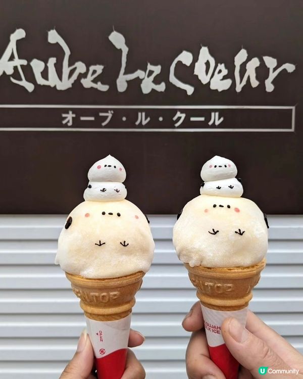 必食超cute小雪人雪糕可麗餅