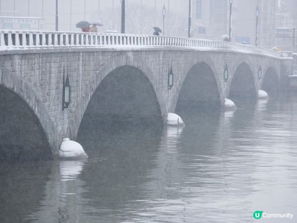 雪國浪漫！萬代橋雪景絕美！❄️🌉