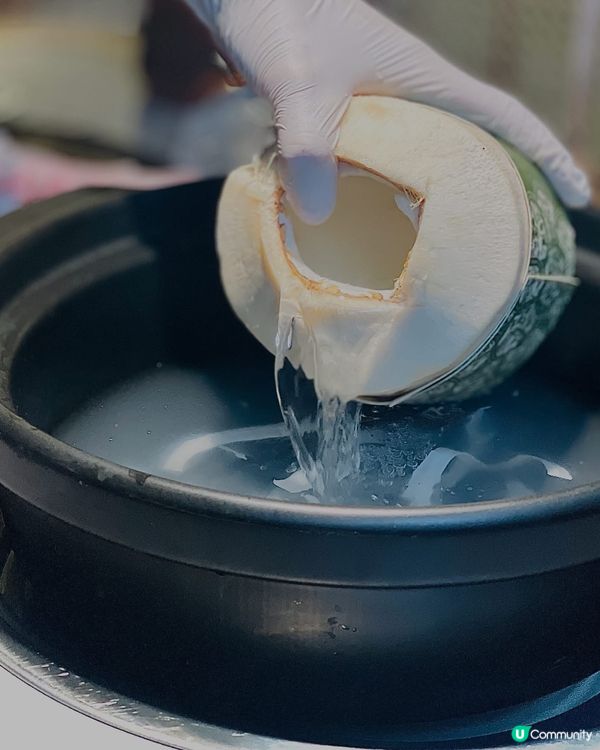 泰國椰青水煮椰子雞，真材實料超清甜❣️❣️