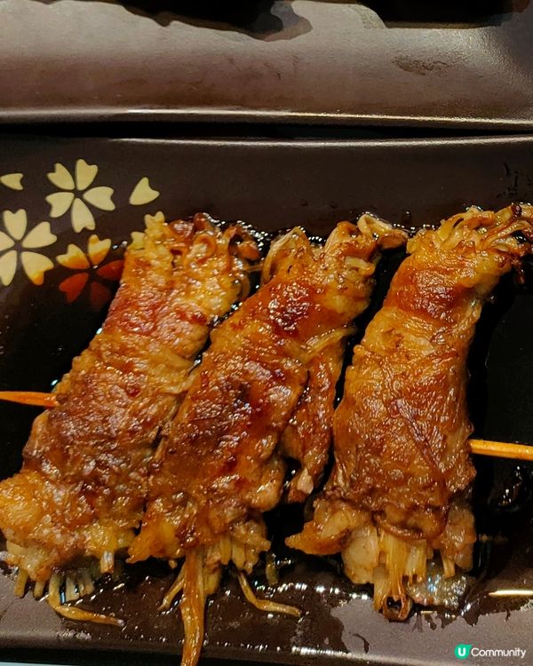 吉野家加購，$12金菇牛肉串燒！😋