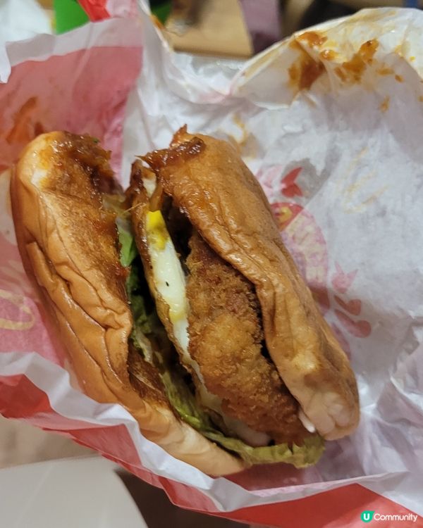 辣椒蟹醬煎蛋雞腿包