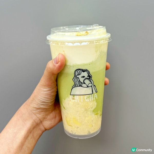 大癲！半杯都係榴槤蓉😍新品榴槤奶蓋🧋