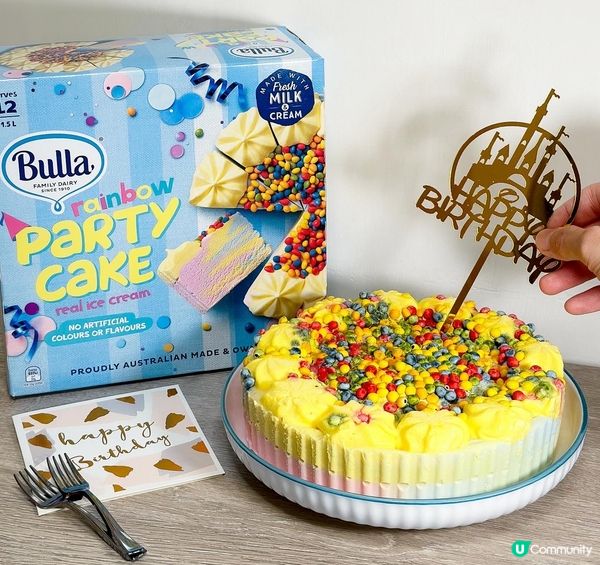 🎉Bulla 彩虹派對雪糕蛋糕🎂🎊