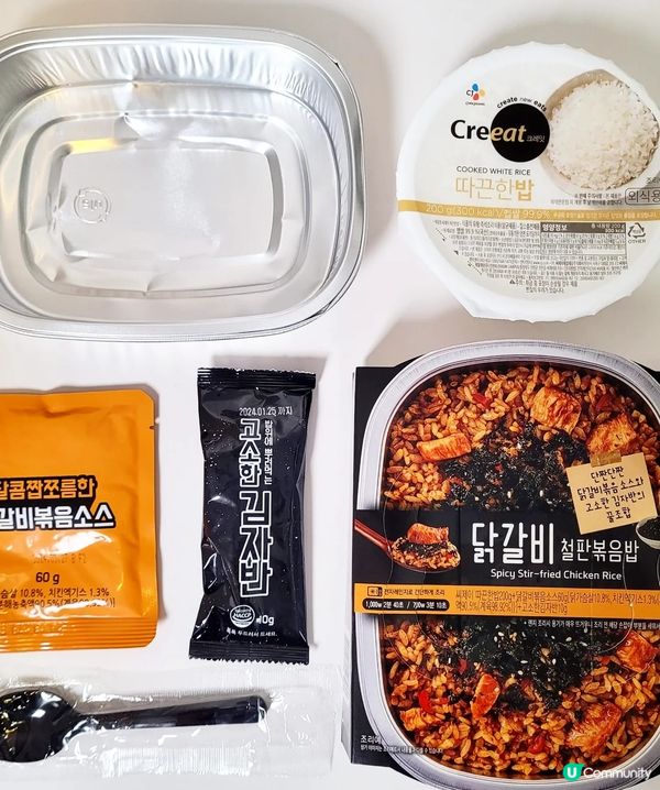 韓國叮叮辣雞炒飯好方便～