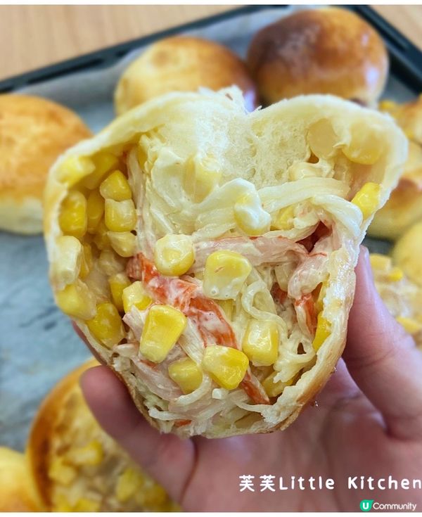 ［親子烘焙] 自製蟹柳包 吞拿魚包
