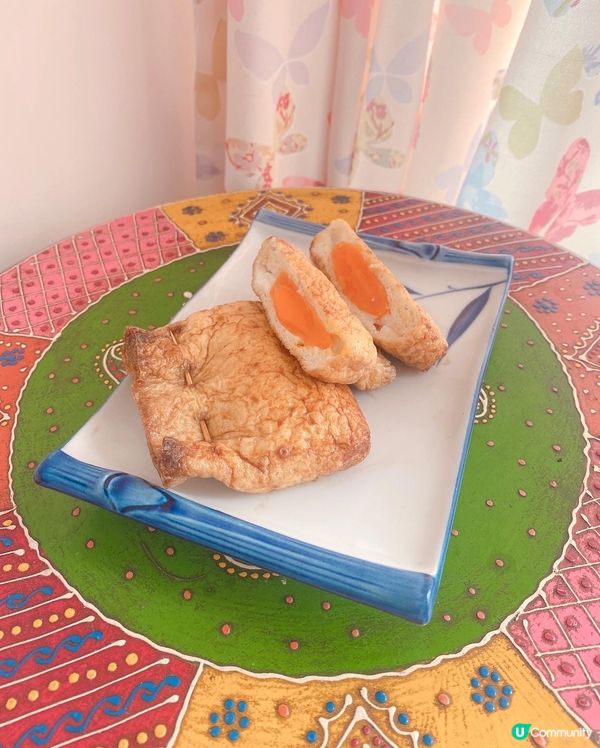 「油揚」又名油炸腐皮，是日本傳統小食🥢，今日用嚟油掦醬油流心...