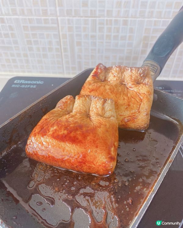 「油揚」又名油炸腐皮，是日本傳統小食🥢，今日用嚟油掦醬油流心...