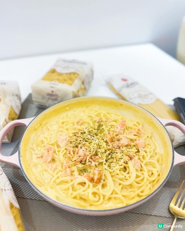 🧀芝士白汁煙三文魚意粉🍝