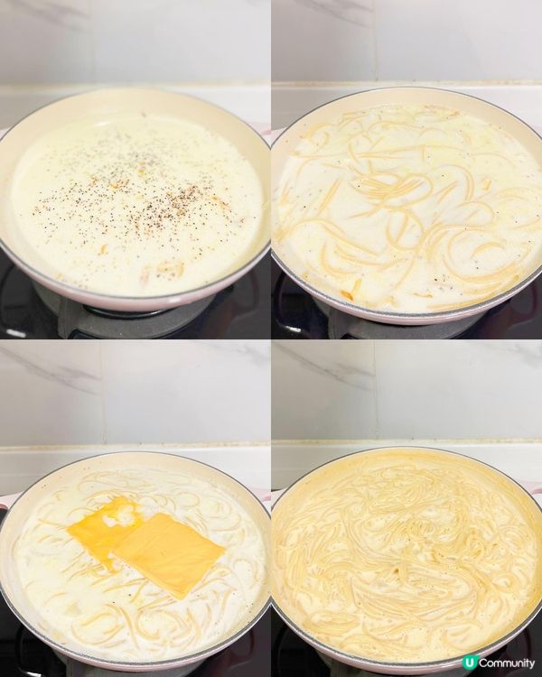 🧀芝士白汁煙三文魚意粉🍝