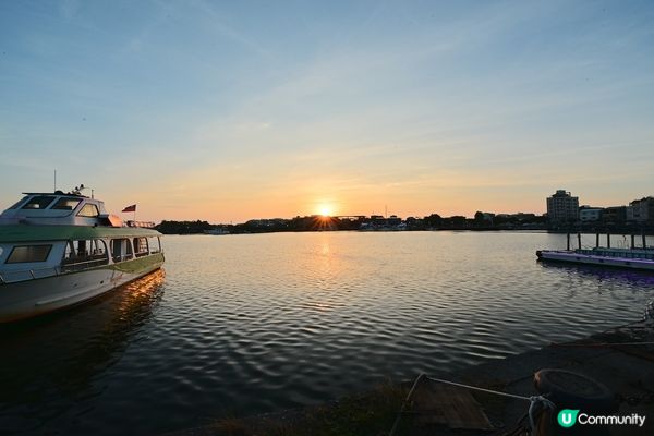 台南安平景點｜立驛國際安平遊港遊運河｜日落夕陽橘黃漸層｜天色漸暗迎來浪漫璀璨夜景！可愛白鷺鷥伴遊~台南景點推薦