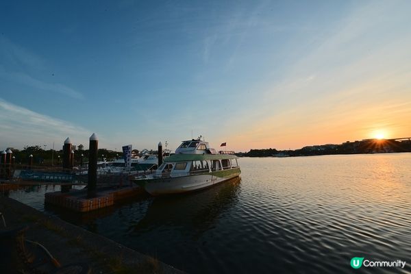 台南安平景點｜立驛國際安平遊港遊運河｜日落夕陽橘黃漸層｜天色漸暗迎來浪漫璀璨夜景！可愛白鷺鷥伴遊~台南景點推薦