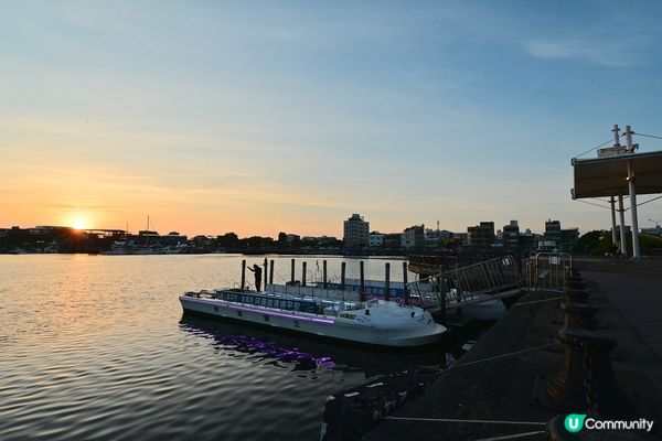 台南安平景點｜立驛國際安平遊港遊運河｜日落夕陽橘黃漸層｜天色漸暗迎來浪漫璀璨夜景！可愛白鷺鷥伴遊~台南景點推薦