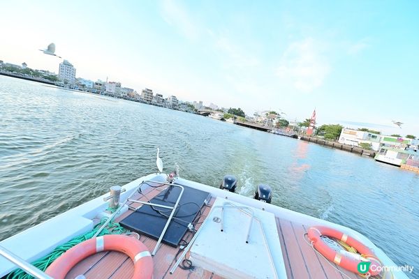 台南安平景點｜立驛國際安平遊港遊運河｜日落夕陽橘黃漸層｜天色漸暗迎來浪漫璀璨夜景！可愛白鷺鷥伴遊~台南景點推薦