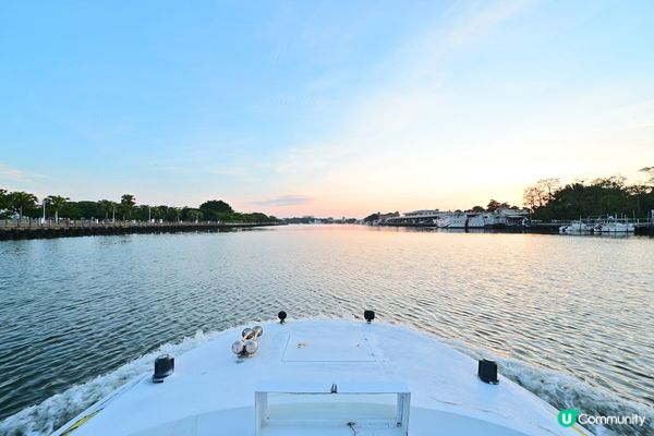 台南安平景點｜立驛國際安平遊港遊運河｜日落夕陽橘黃漸層｜天色漸暗迎來浪漫璀璨夜景！可愛白鷺鷥伴遊~台南景點推薦