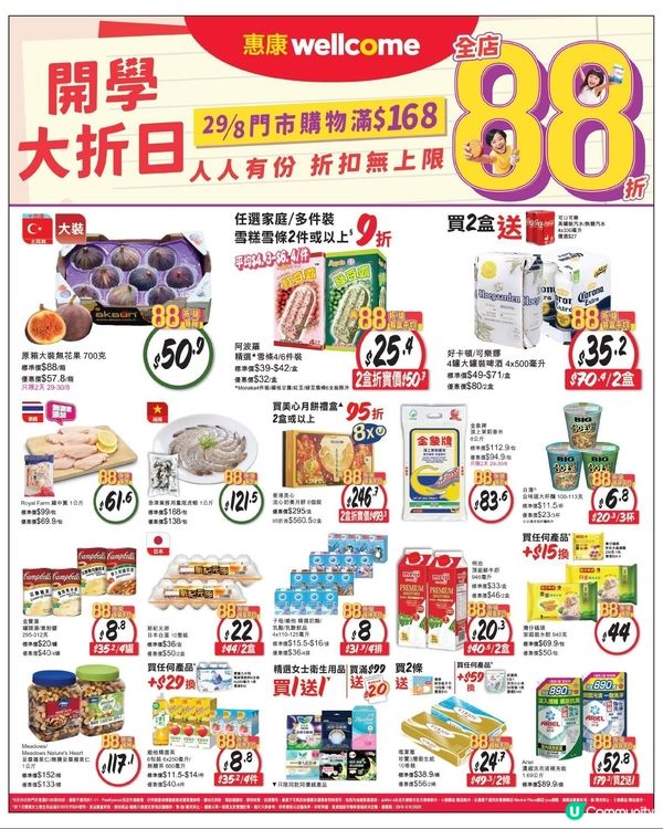 今日惠康開學大折日
