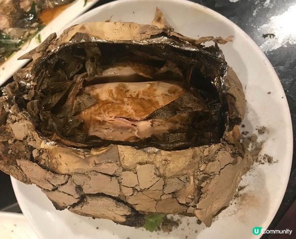 （好似乞兒雞）一打開陣陣荷葉味已經傳出嚟，好香好濃，食落鹹鹹...