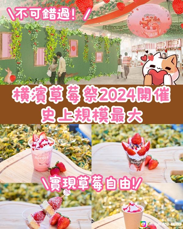 橫濱草莓祭開催😍🍓38檔攤位史上最大規模‼️各種甜品不能錯過