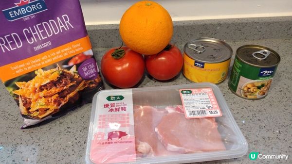 鮮茄菠蘿焗豬扒飯