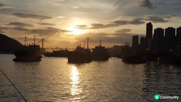 黃昏下的青馬大橋 + 港版鳥居