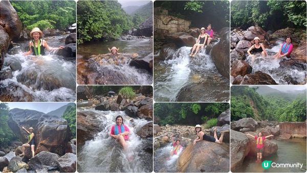 天然溪水浴池👙💦小瀑布打卡📸超爽🥳《東涌黃龍石澗》