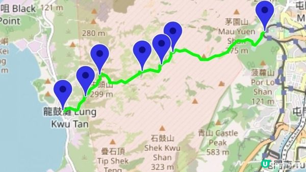 《屯門良景邨至龍鼓灘行山篇》五渡水、月牙谷、青松紅壑、牛頭山、皇帝岩