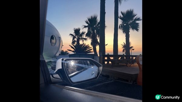 濟州島ufo Cafe門前停車位拍攝的日落，成間Cafe都好...