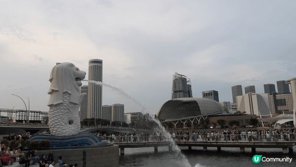 拍攝地點: 新加坡魚尾獅公園. 可以在魚尾獅公園望到對岸的濱...