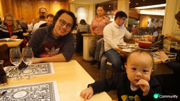 [德瑞法] 13個月嬰兒歐遊去: 來瑞士沒有不吃瑞士火鍋的理由