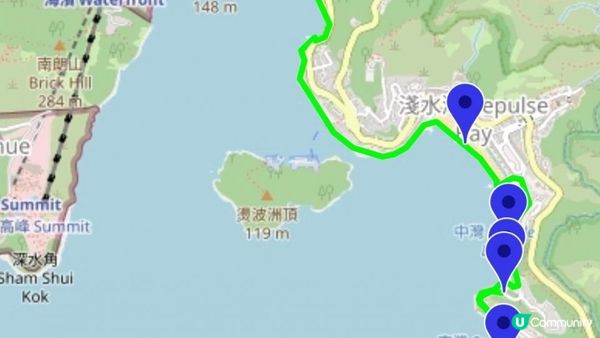 《海洋公園站至南灣泳灘沿海遊》苗鐘徑、深水灣、麗海堤岸路、淺水灣、中灣泳灘、南灣泳灘