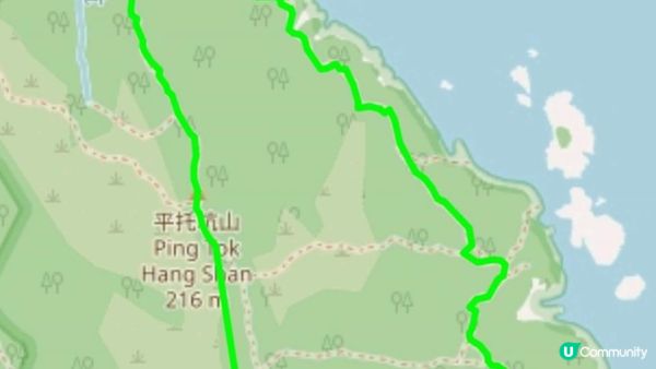 《清水灣行山篇》綠蛋島(遠觀)，刀片脊/坐佛崖