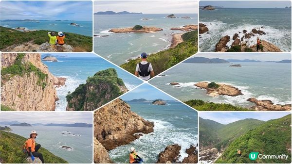 《清水灣行山篇》綠蛋島(遠觀)，刀片脊/坐佛崖