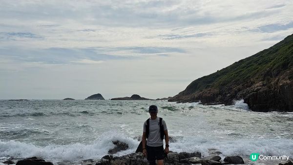 《清水灣行山篇》綠蛋島(遠觀)，刀片脊/坐佛崖