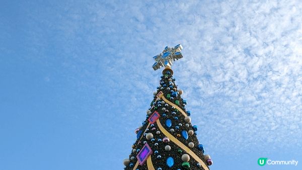 呢棵喺環球影城嘅聖誕樹🎄真係好靚呀！✨閃令令嘅燈飾同埋七彩繽...