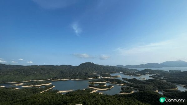元朗大欖涌水塘千島湖清景台，行上去唔算好辛苦，上到去嘅景觀一...