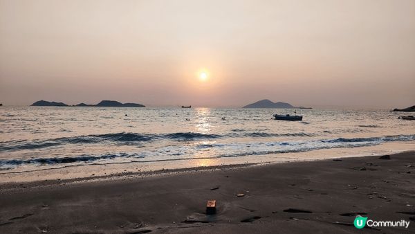 香港屯門的西面-龍鼓灘，日落時分的美景打卡，之後去屯門愛定商...